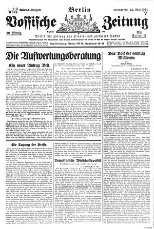 Vossische Zeitung vom 23.05.1925