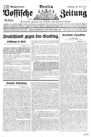Vossische Zeitung vom 26.05.1925