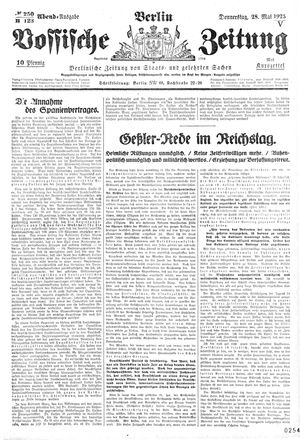 Vossische Zeitung vom 28.05.1925