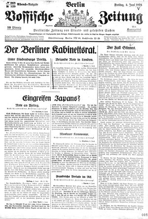 Vossische Zeitung vom 05.06.1925