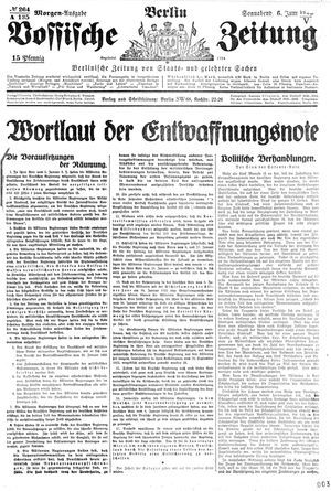 Vossische Zeitung vom 06.06.1925