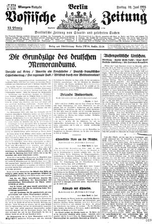 Vossische Zeitung vom 12.06.1925