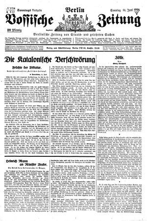 Vossische Zeitung on Jun 14, 1925