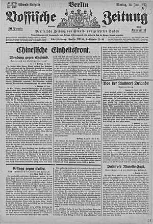 Vossische Zeitung vom 15.06.1925