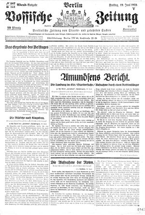 Vossische Zeitung vom 19.06.1925