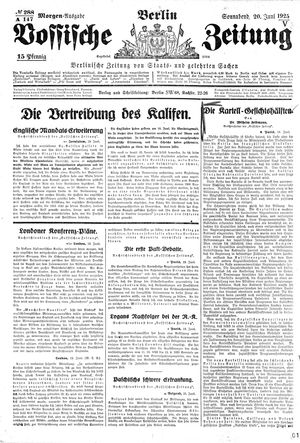 Vossische Zeitung on Jun 20, 1925
