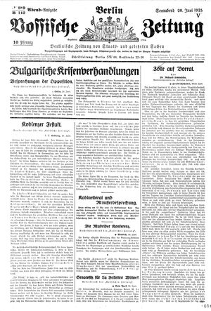 Vossische Zeitung vom 20.06.1925