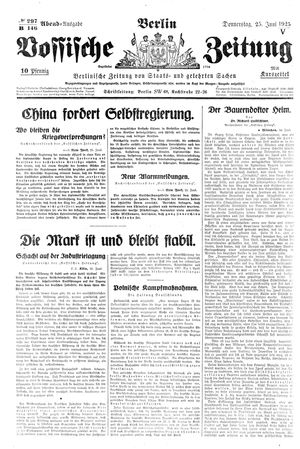 Vossische Zeitung vom 25.06.1925