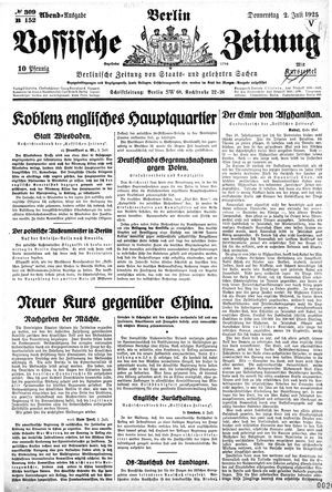 Vossische Zeitung vom 02.07.1925