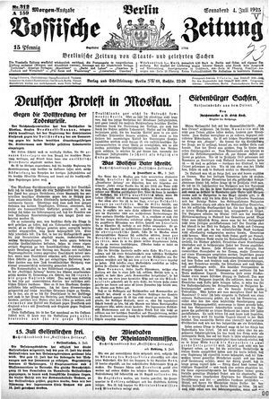 Vossische Zeitung vom 04.07.1925