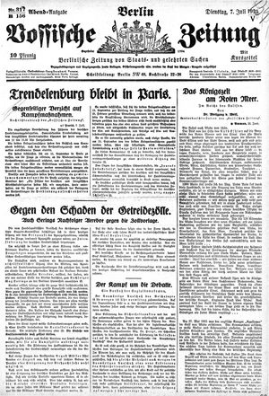 Vossische Zeitung on Jul 7, 1925