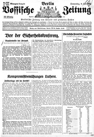Vossische Zeitung vom 09.07.1925