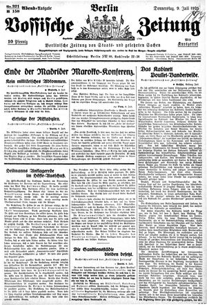 Vossische Zeitung vom 09.07.1925