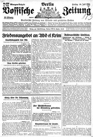 Vossische Zeitung vom 10.07.1925