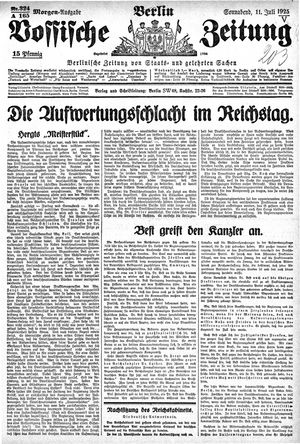 Vossische Zeitung vom 11.07.1925