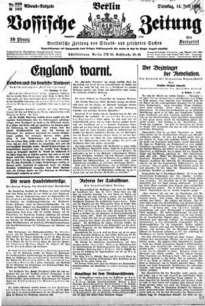 Vossische Zeitung vom 14.07.1925