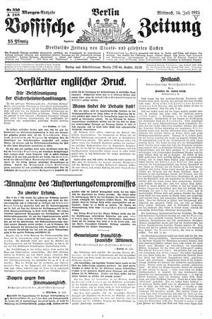 Vossische Zeitung vom 15.07.1925