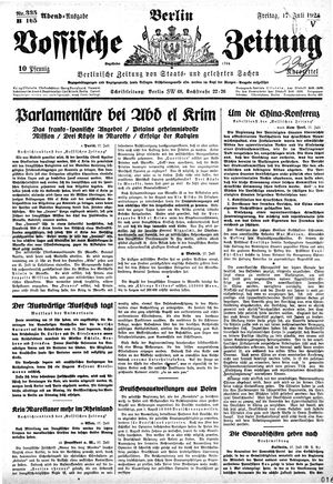 Vossische Zeitung vom 17.07.1925
