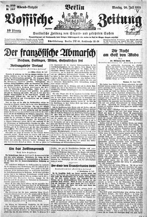 Vossische Zeitung vom 20.07.1925