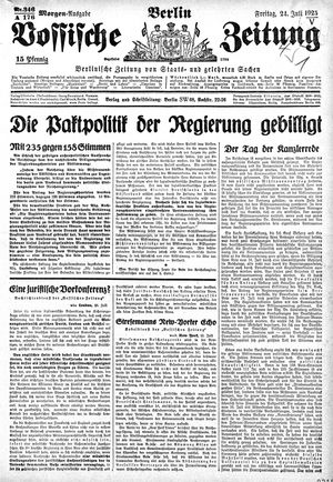 Vossische Zeitung vom 24.07.1925