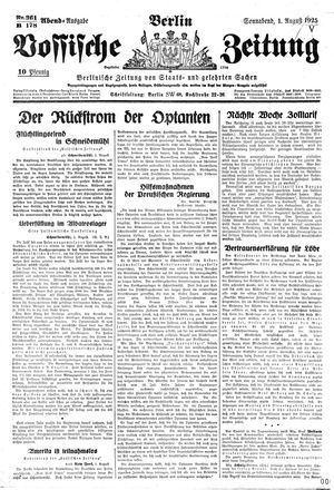 Vossische Zeitung on Aug 1, 1925