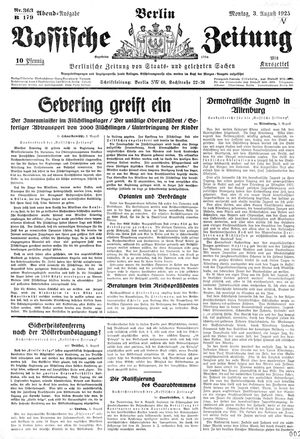 Vossische Zeitung vom 03.08.1925