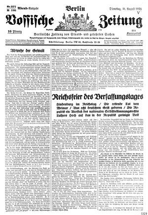 Vossische Zeitung on Aug 11, 1925