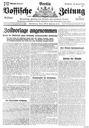 Vossische Zeitung vom 12.08.1925