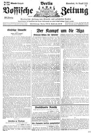 Vossische Zeitung vom 15.08.1925
