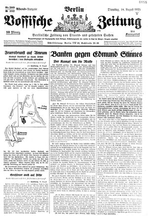 Vossische Zeitung vom 18.08.1925