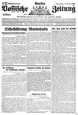 Vossische Zeitung vom 20.08.1925