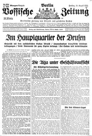 Vossische Zeitung vom 21.08.1925