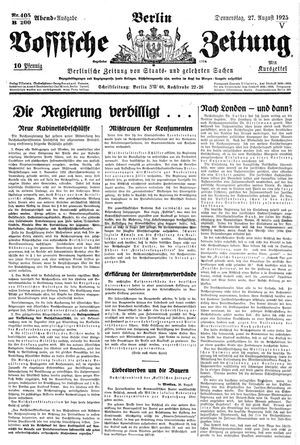 Vossische Zeitung vom 27.08.1925