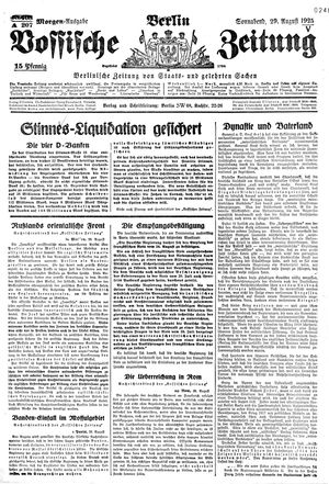 Vossische Zeitung on Aug 29, 1925