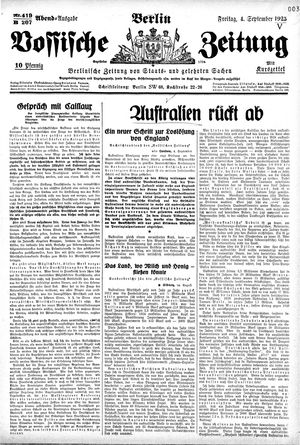 Vossische Zeitung vom 04.09.1925