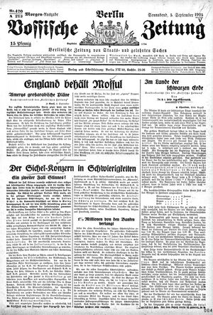 Vossische Zeitung vom 05.09.1925