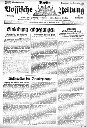 Vossische Zeitung vom 12.09.1925