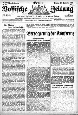 Vossische Zeitung vom 28.09.1925