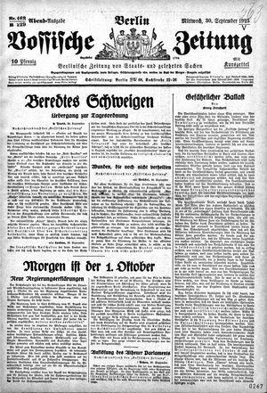 Vossische Zeitung vom 30.09.1925