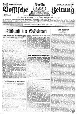 Vossische Zeitung vom 04.10.1925