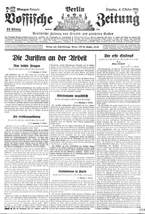 Vossische Zeitung vom 06.10.1925