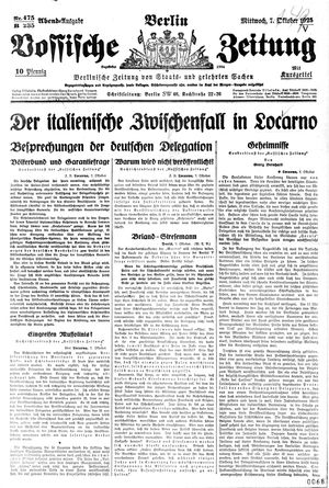 Vossische Zeitung on Oct 7, 1925