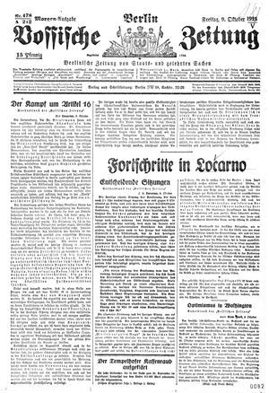 Vossische Zeitung vom 09.10.1925