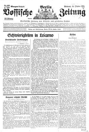 Vossische Zeitung vom 14.10.1925