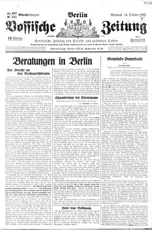 Vossische Zeitung vom 14.10.1925