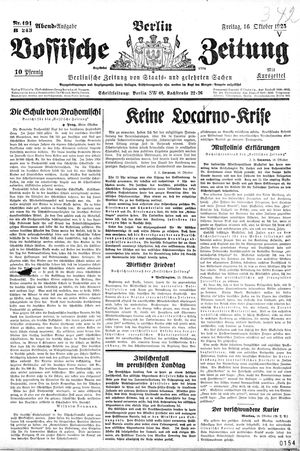 Vossische Zeitung vom 16.10.1925