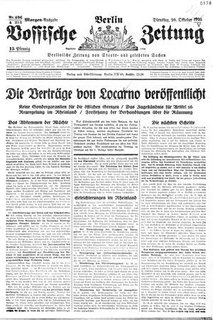 Vossische Zeitung vom 20.10.1925