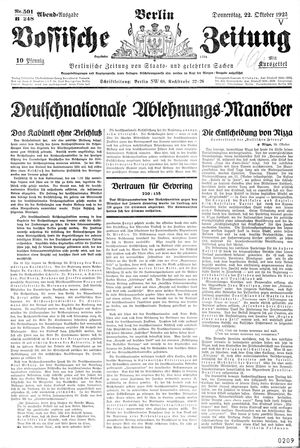 Vossische Zeitung vom 22.10.1925