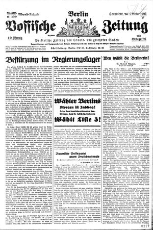 Vossische Zeitung vom 24.10.1925