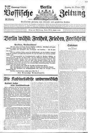 Vossische Zeitung vom 25.10.1925